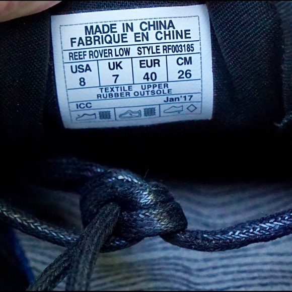 Reef Rover Low Black w/ Gum Bottoms Men’s Shoes - Picture 7 of 8